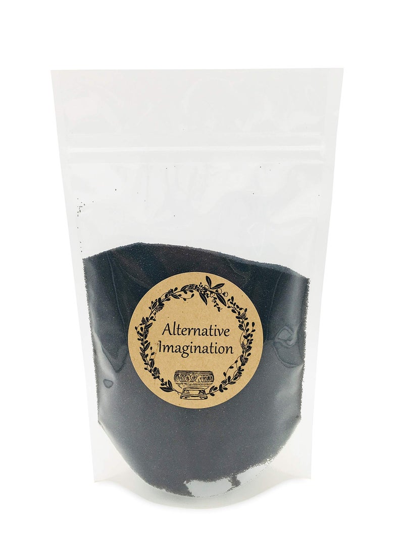 Alternative Imagination Black Sand - Fine Colored Sand for Ritual Use, Zen Gardens, Incense Burners, Smudging Bowls, Unity Ceremonies, Mandalas, Spiritual Practices, Arts & Crafts by Alternative Imagination (1 Pound) - Image 1